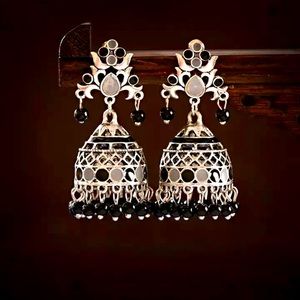 Indian Pakistani Afghani Boho Ethnic vintage Drop Earrings Jhumka 💕